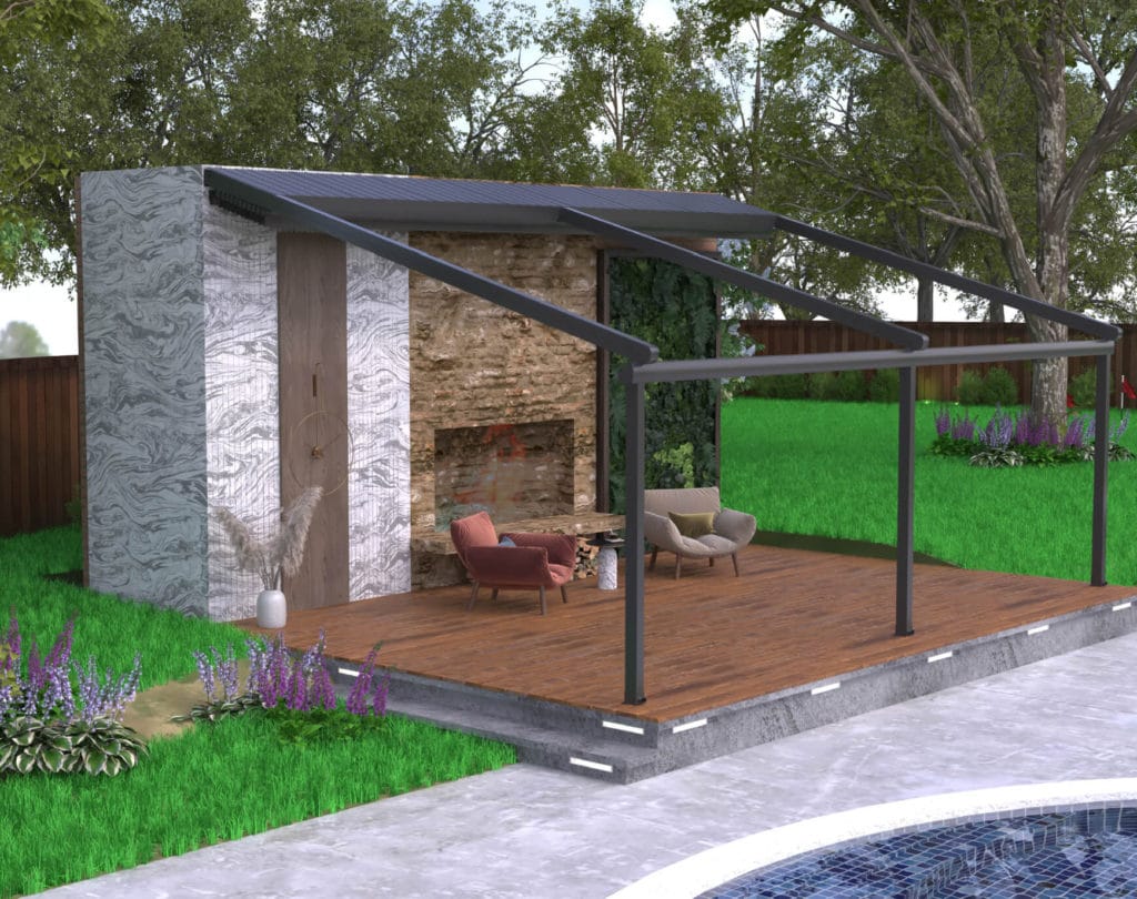 The FLAT retractable pergola systems