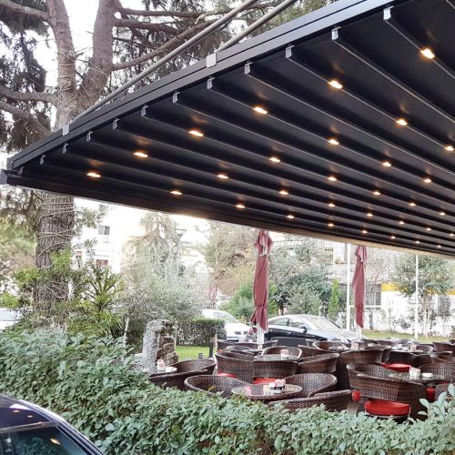 The FLAT CITY retractable pergola systems