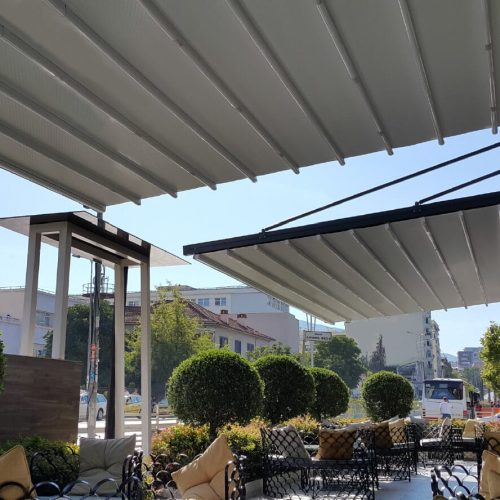 The FLAT CITY retractable pergola systems
