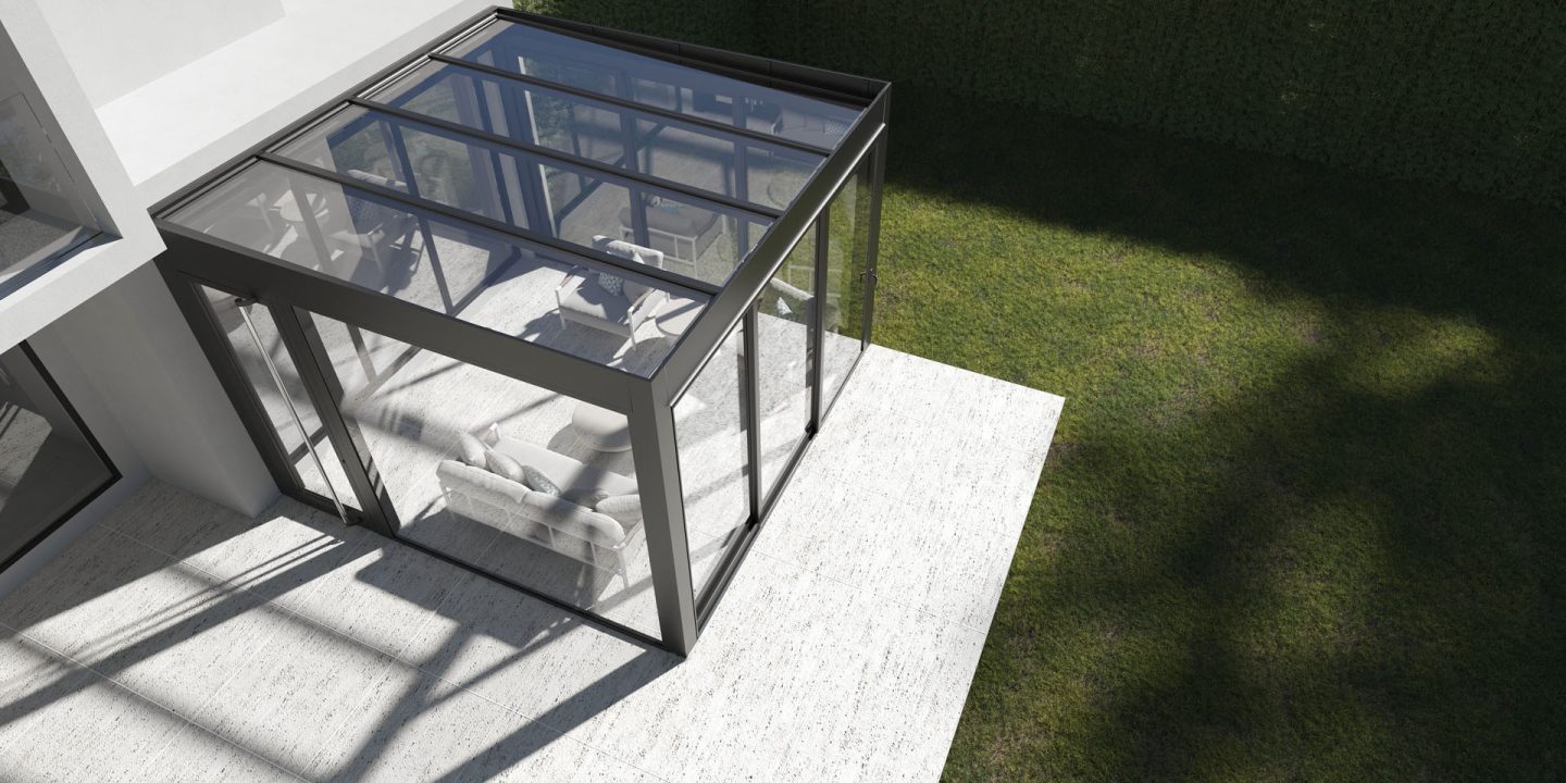 SkylightXL Glass Roof Pergola